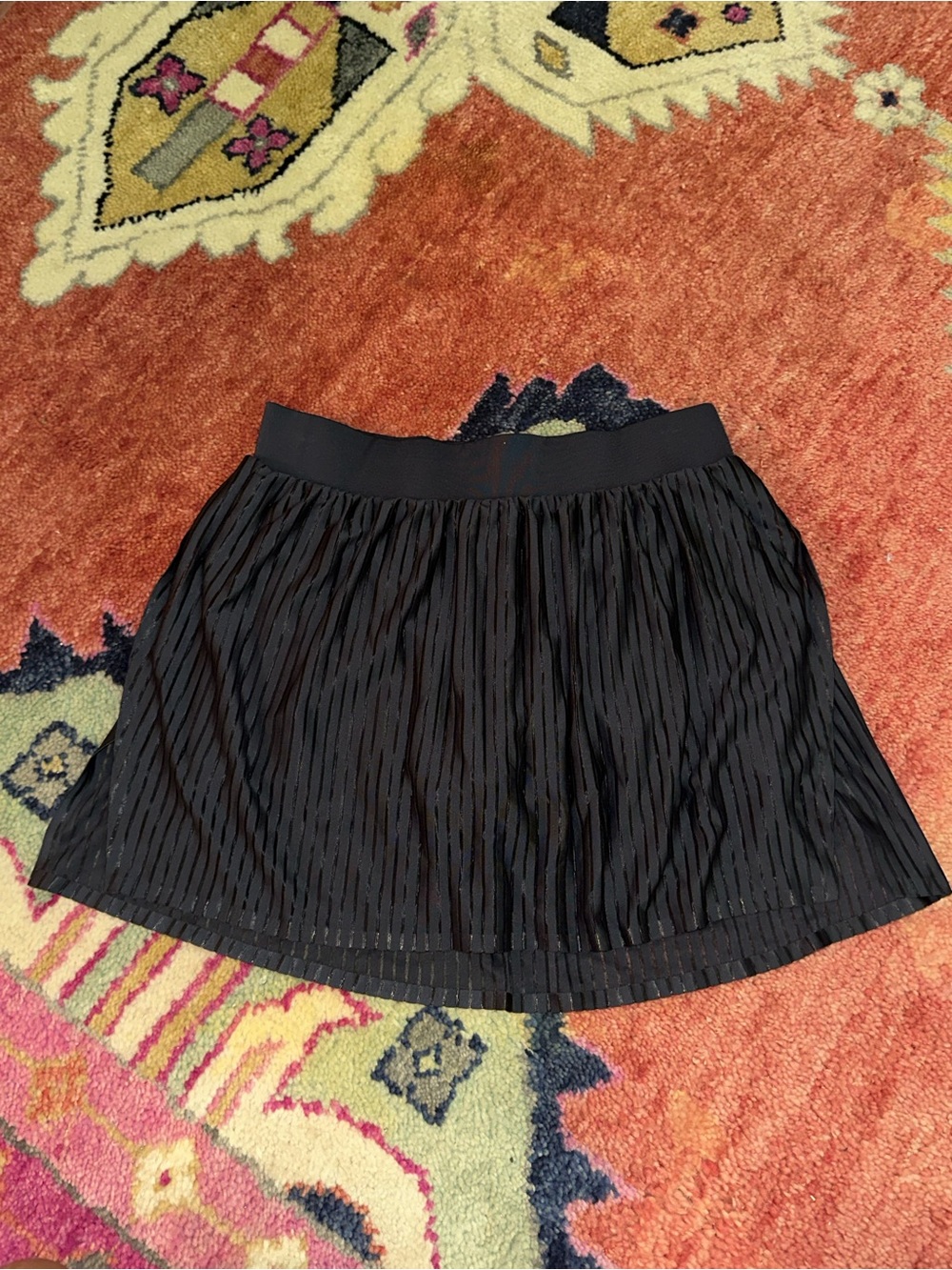 Varley Black Pleated Mini Skirt